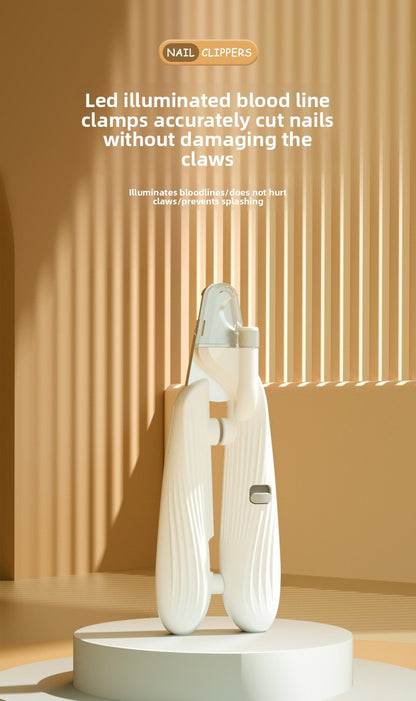 New Pet Nail Clippers with LED Light for Blood Line Observation, Dog Nail Clippers for Beginners, Pet Supplies