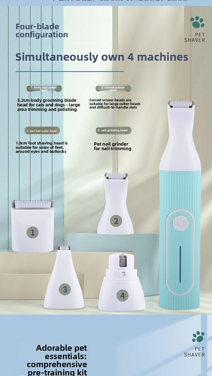 Pet Supplies New Pet Hair Trimmer Set Dog Electric Clipper Nail Grinder Pet Paw Hair Trimmer
