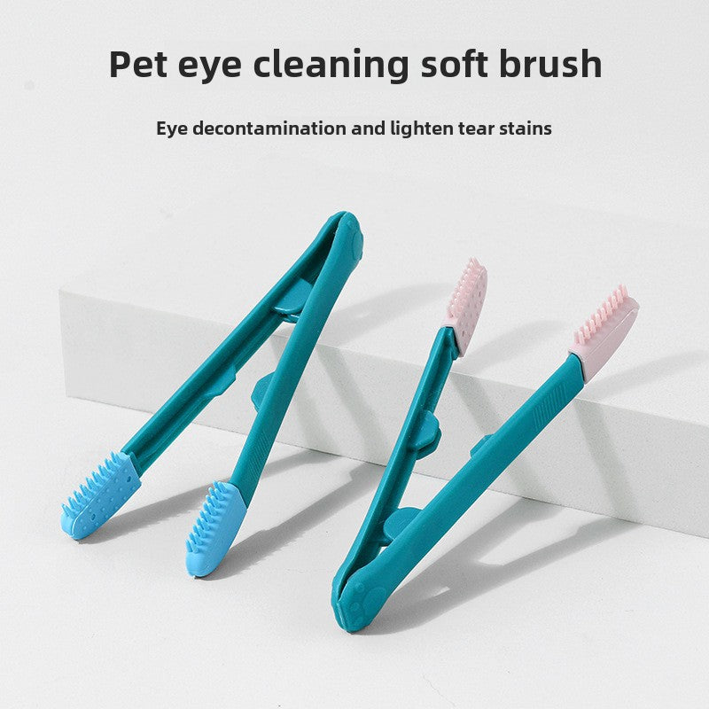 Soft Head Pet Eye Care Brush for Removing Eye Gunk