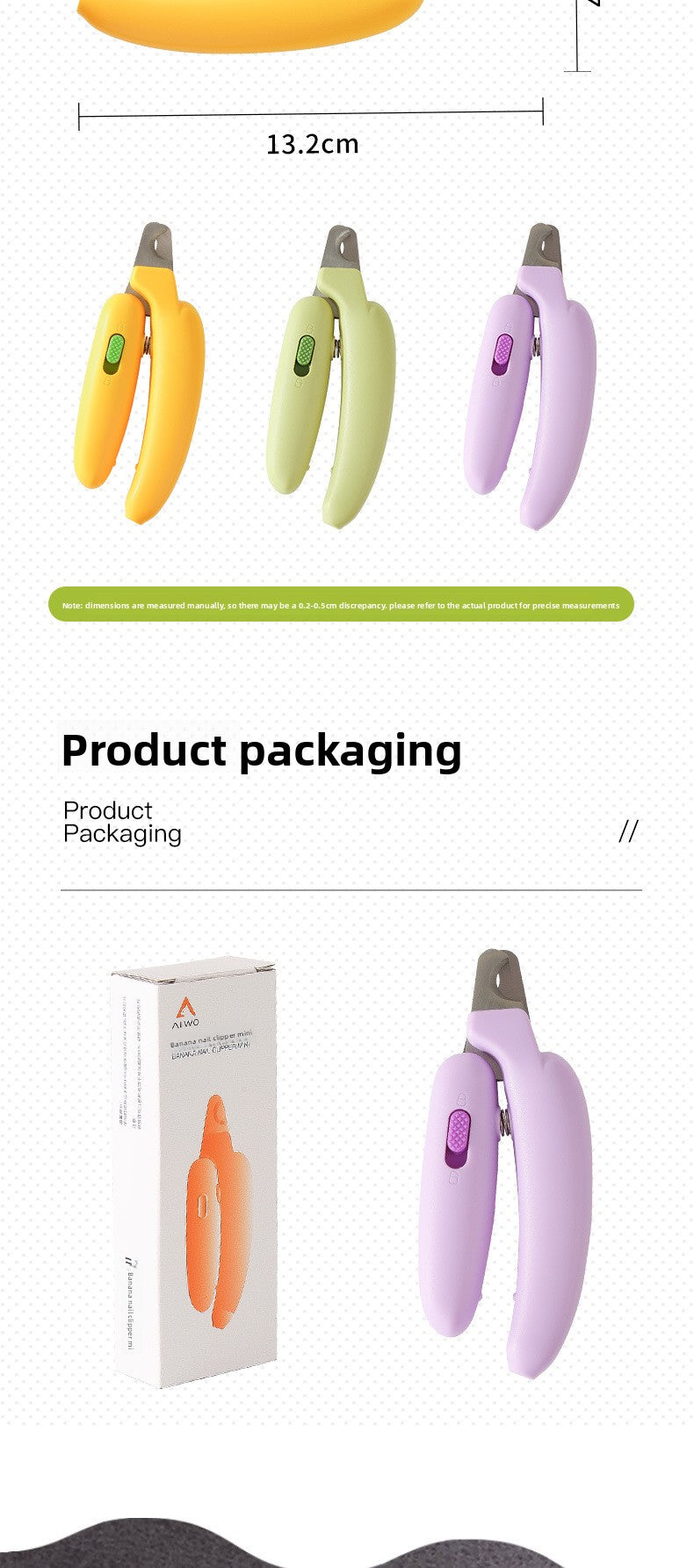 Banana Style Magic Nail Clipper for Cats Dogs Rabbits Anti Bleeding