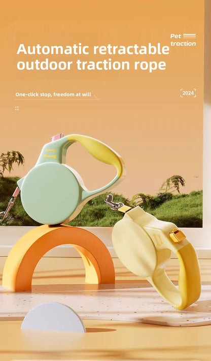 Anti Escape Automatic Retractable Walking Rope Leash for Teddy Corgi Small Medium Dogs Cats