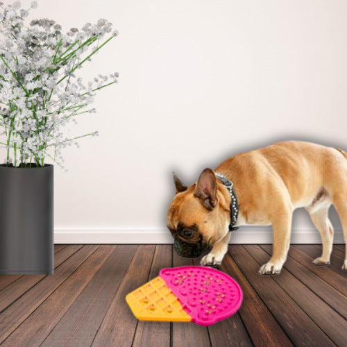 Dog Slow Feeder Ice Cream Licking Mat Food Grade Silicone Pad