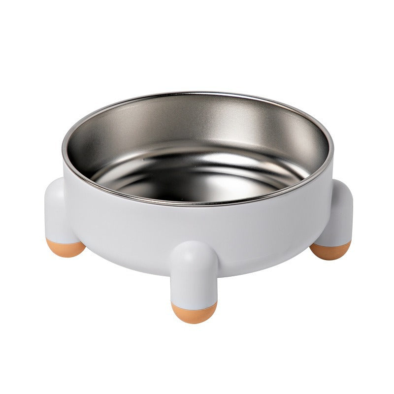 High Feet Stainless Steel Dog Cat Bowl Anti Slip Tip with Neck Protection