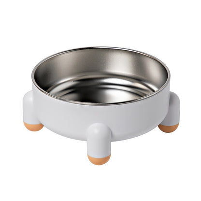 High Feet Stainless Steel Dog Cat Bowl Anti Slip Tip with Neck Protection