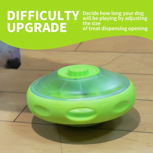 UFO Shaped Pet Interactive Snack Dispenser Dog Slow Feeder Training Toy