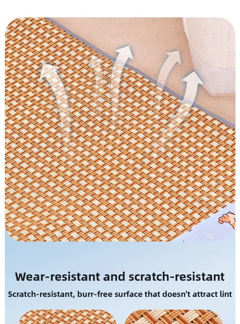 Cooling Mat Pet Bed Mat for All Seasons Rattan Teddy Cat Dog Summer Use