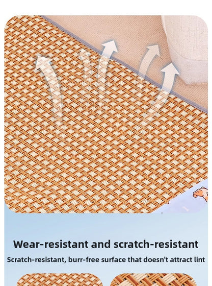 Cooling Mat Pet Bed Mat for All Seasons Rattan Teddy Cat Dog Summer Use