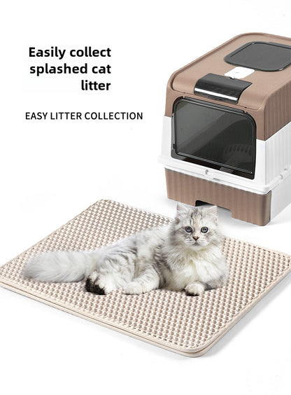 Double layer Eva magic tape cat litter mat