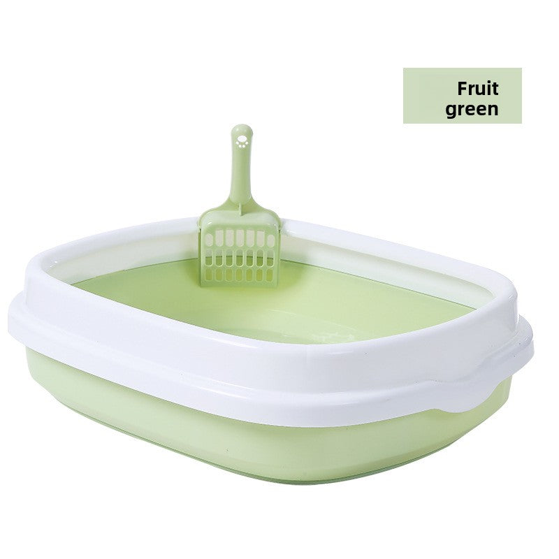 Pet Supplies Semi-Enclosed Cat Litter Box Durable Cat Litter Box with Cat Litter Scoop Cat Toilet