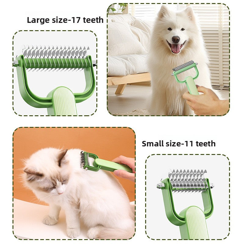 New Double-Sided Thinning Pet Knot-Opening Comb for Dog Cat Wholesale