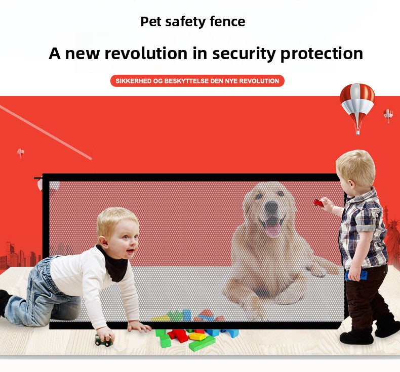 Portable Dog Playpen Large Indoor Outdoor Pet Fence Foldable Isolation Net for Puppy Cat Safety Barrier No Installation Needed