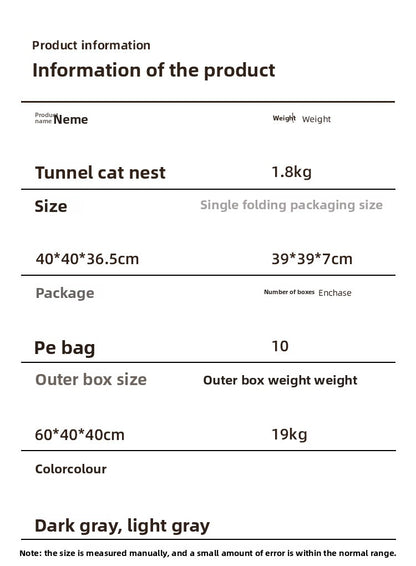 Warm Foldable Cat Villa Storage House Featuring Scratching Board All Year