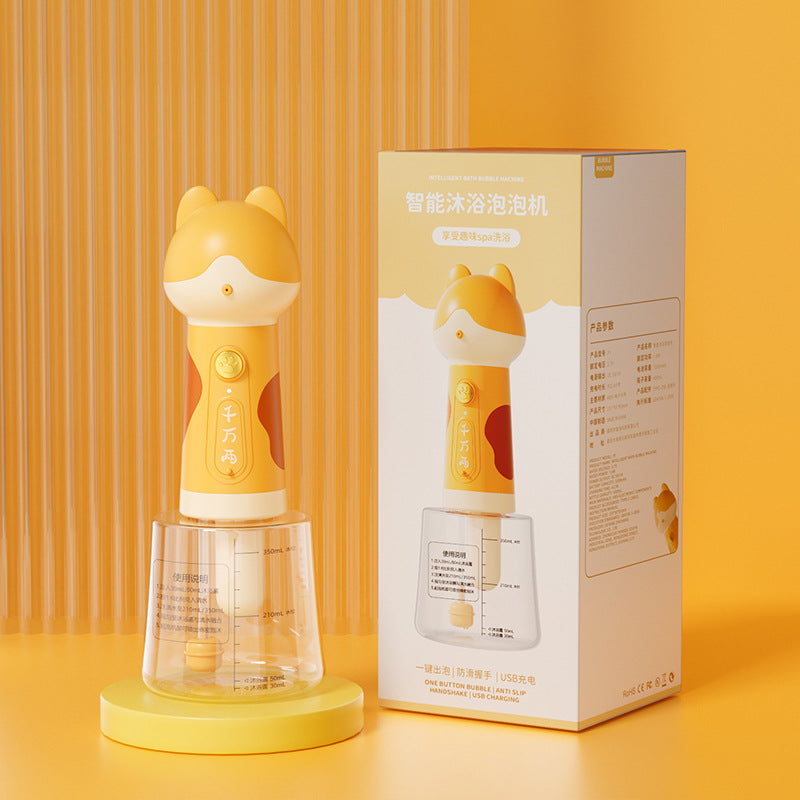 Smart Pet Bubble Machine with Cute Deer Look for Dog Cat Shower