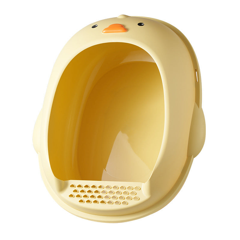 New Cat Supplies Extra Large SemiEnclosed Duckling Themed Cat Toilet