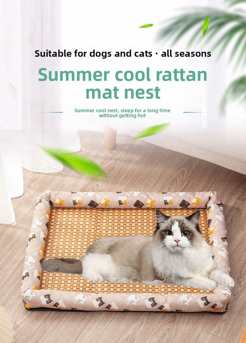 AllSeason Pet Cooling Mat Pad for Dogs Cats Summer WearResistant Bed Essentials