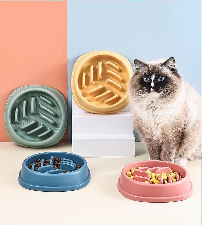 Dog Bowl Cat Bowl Slow Feeder Dog Anti-Choke Slow Feeder Food Bowl Large Capacity Feeder Non-Slip Anti-Tip Pet Bowl