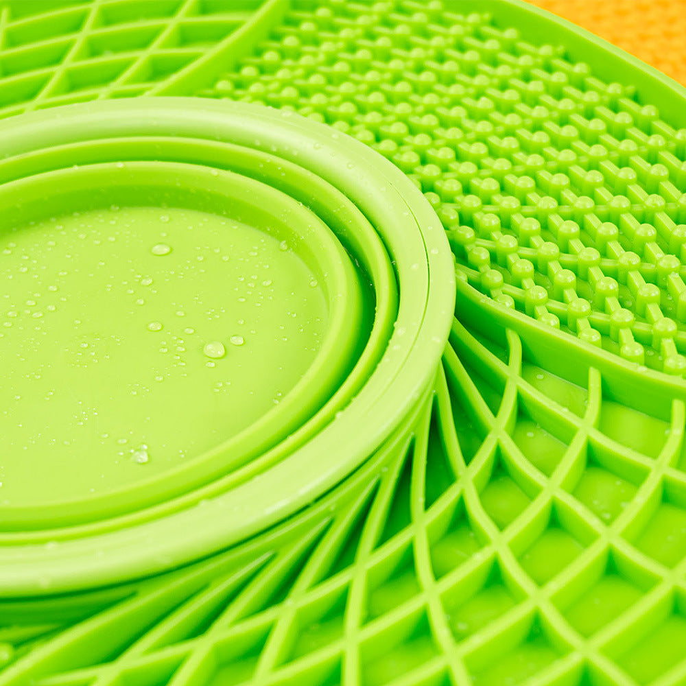 Premium Silicone Slow Feeder Bowl for Dogs and Cats Anti Choke Anti Spill Food Mat with Non Slip Bottom for Messy Eaters