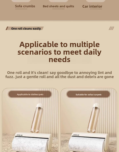 New Tearable Paper Lint Roller Core for Home Clothes and Pet Hair Cleaning Brush