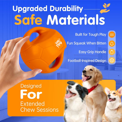 Squeaky Interactive Ball for Dogs Outdoor Tug of War Fun Teeth Cleaning Chew Toy