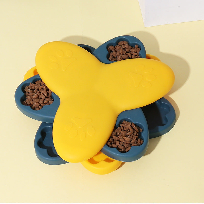Assiette d'entraînement anti-étouffement rotative pour chien, anti-fuite de nourriture