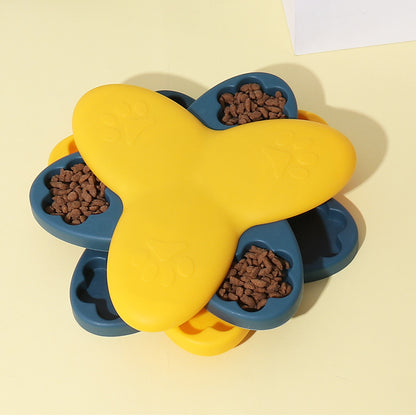 Assiette d'entraînement anti-étouffement rotative pour chien, anti-fuite de nourriture