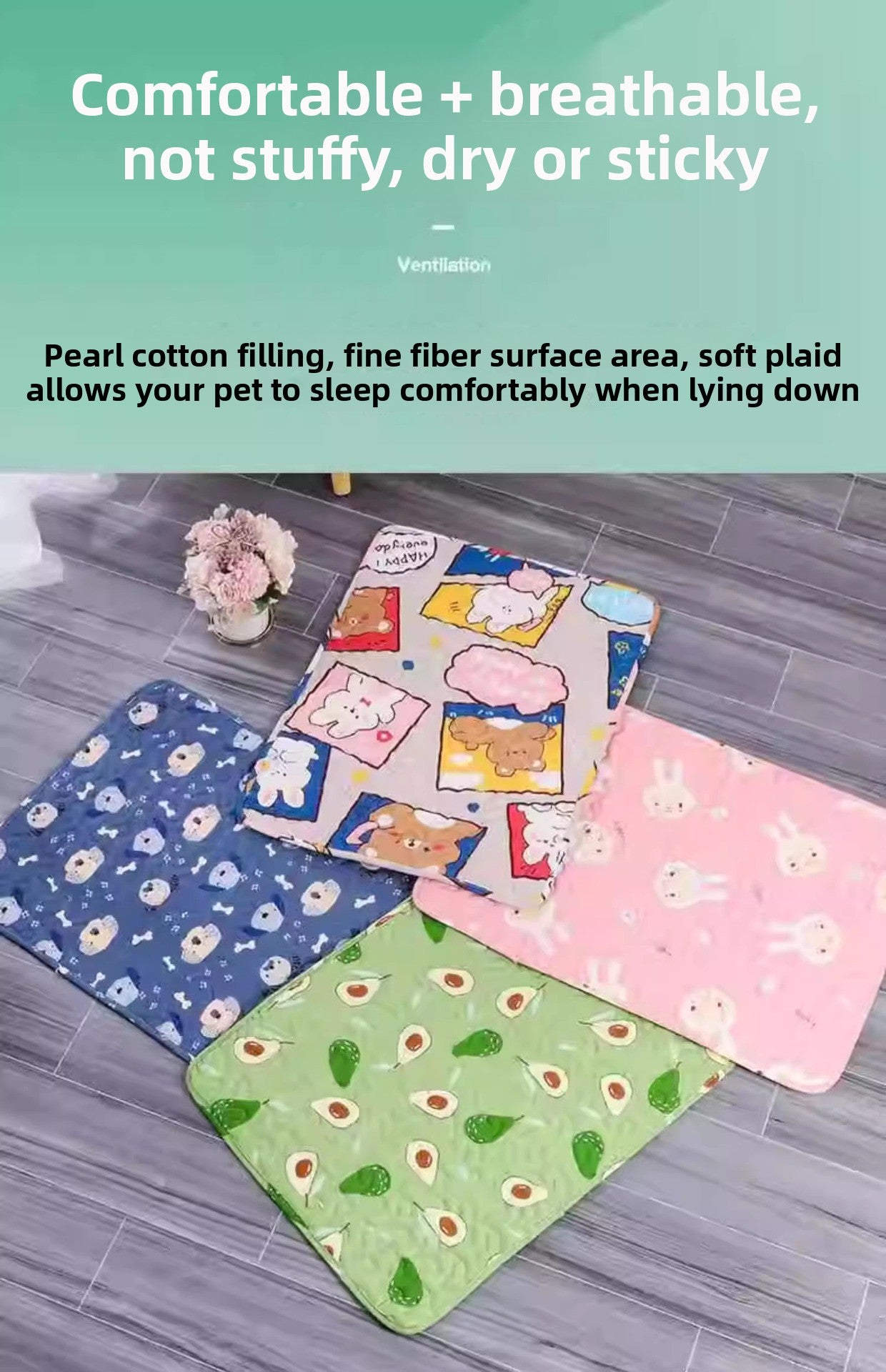 All Season Pet Mat Dog Cat Sleeping Pad Summer Cooling Dog Bed Essentials