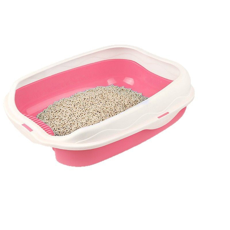Semi-Enclosed Large Cat Litter Box Detachable Tray Plus Cat Toilet