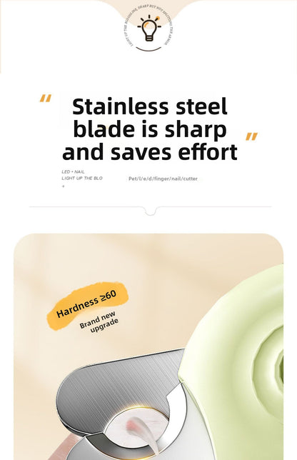 Beginner Friendly Cat Dog Nail Clipper with Light and Bloodline Indicator