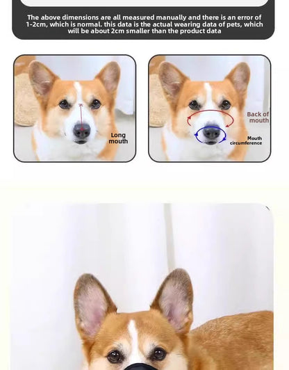 Effective Anti Bite Barking Dog Muzzle Fits Small Medium Large Dogs Teddy Golden Retriever