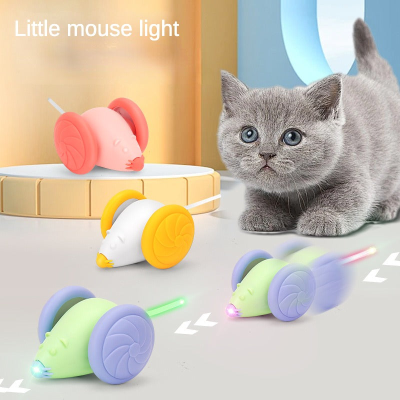 Cat toys self-high to relieve boredom Electric mouse running sports car Automatic cat teaser stick laser