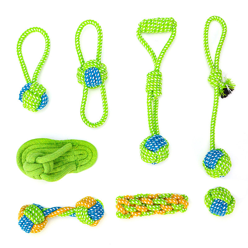 Cotton Rope Dog Toy Set Durable Chew Pet Training Combination