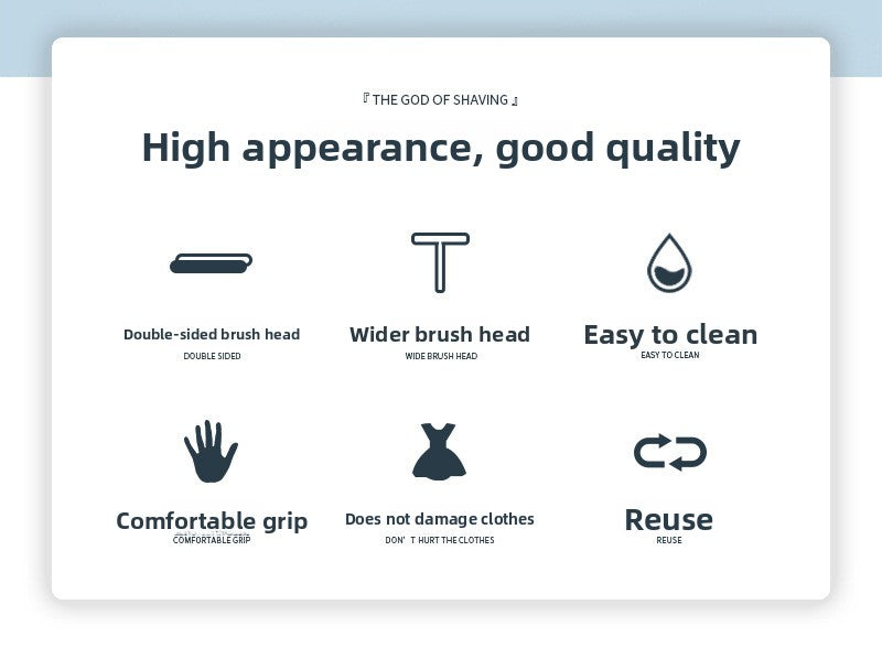 Manual Double-Sided Woolen Fabric Shaver Tool for Household Pet Coat Hair Lint Removal