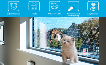 Multi-size Cat Netting Pet Guard Anti-fall Solution for Balcony Window and Stairs