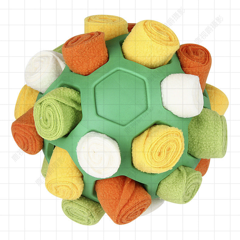 Pet Sniffing Mat Food Hiding Ball Dog Puzzle Durable Chew Cat Multi-functional Rubber Ball Hollow Ball Pop Ball Dog