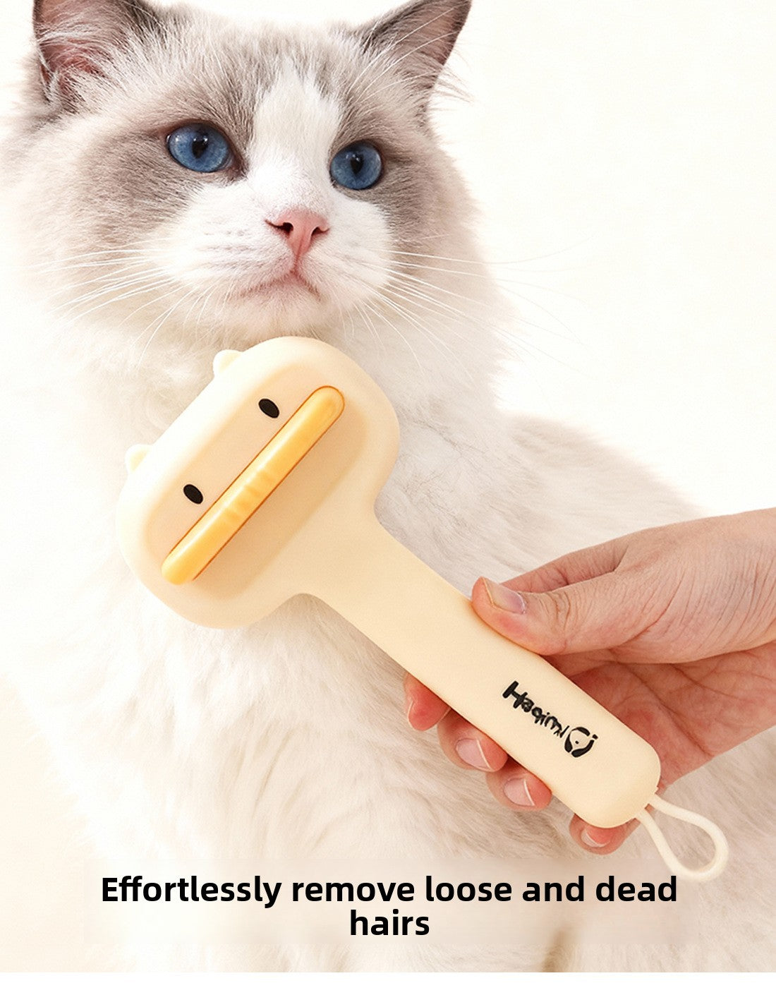 Magic Pet Hair Remover Comb Self Cleaning Cat Brush for Shedding Gentle Detangling and Massage Tool for Cats Dogs to Reduce Loose Fur and Mats
