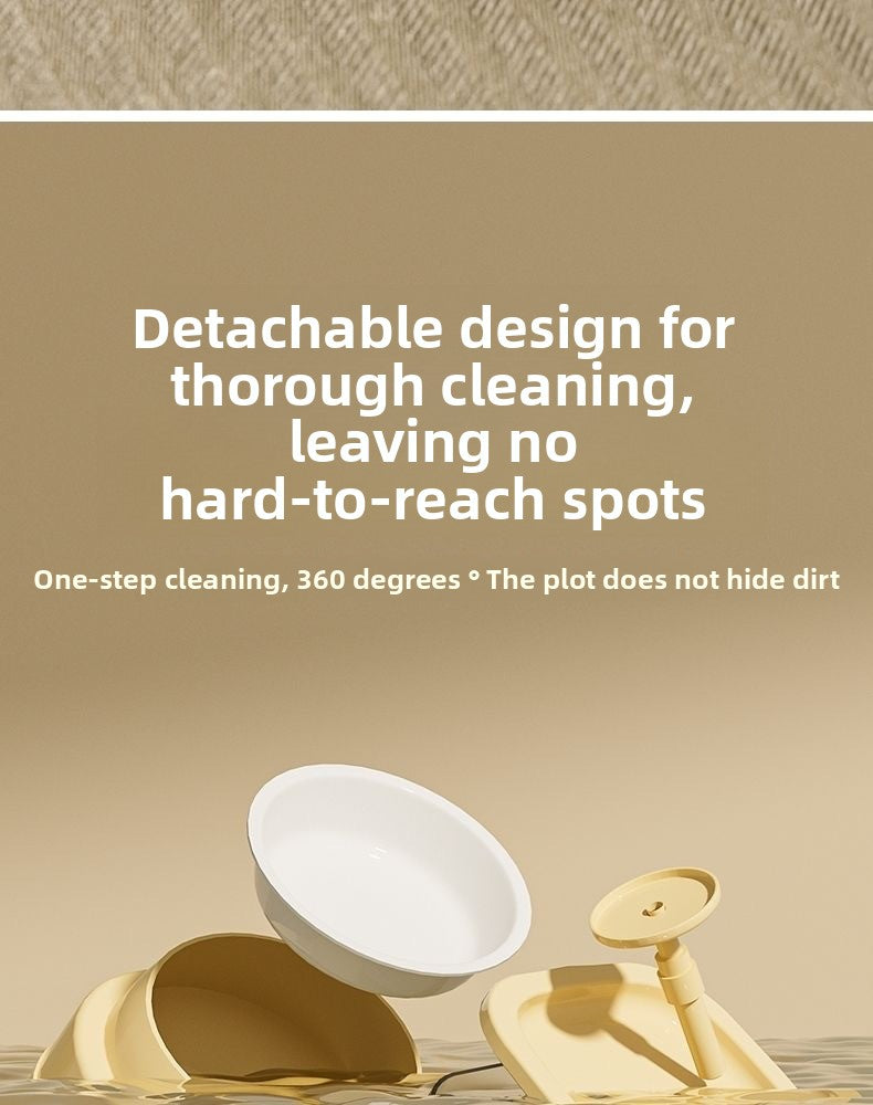 Anti Tip Electric Water Dispenser Cat Bowl with Large Capacity Integrated Circulating Food Water Fountain