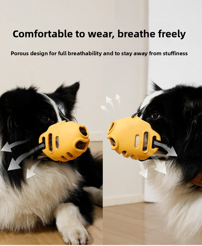 Dog Muzzle Anti Bite Anti Messy Eating Mask for Golden Samoyed All Sizes Pets