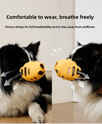 Dog Muzzle Anti Bite Anti Messy Eating Mask for Golden Samoyed All Sizes Pets