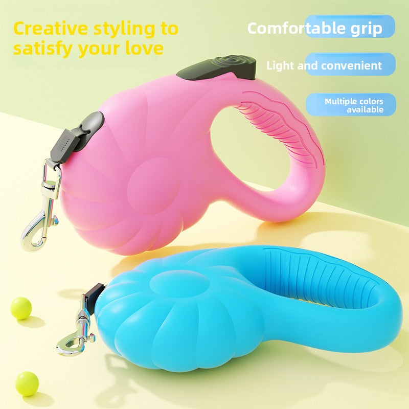 Pumpkin 5M Auto Retractable Explosion Proof Dog Leash for Small Medium Dog Walking