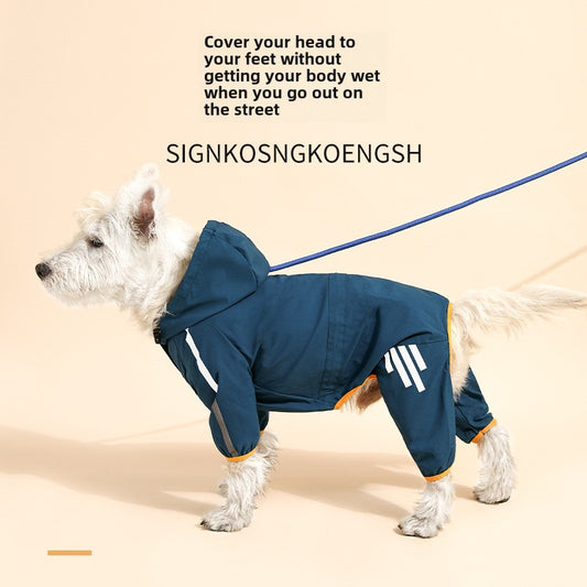 Plus size dog raincoat pet clothes sweatshirt warm windproof raincoat pet assault clothing pet supplies