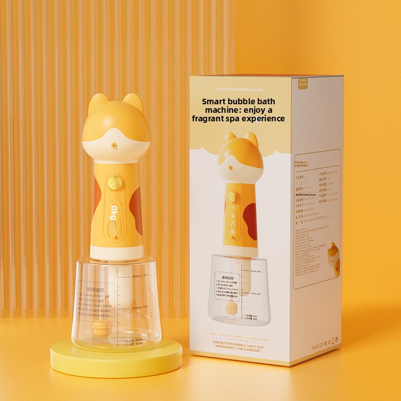 Smart Pet Bubble Machine with Cute Deer Look for Dog Cat Shower