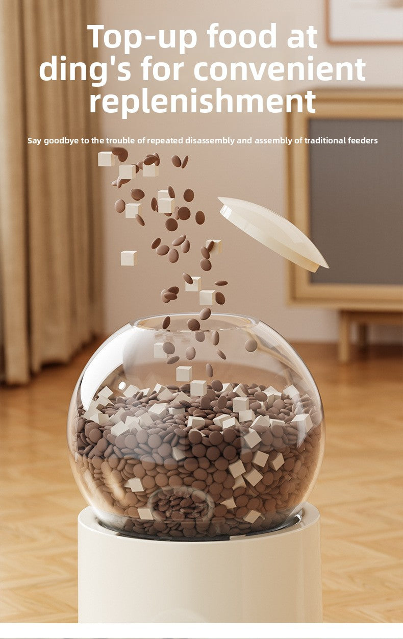 Automatic Cat Dog Water Dispenser with Food Feeder and Grain Storage Bucket