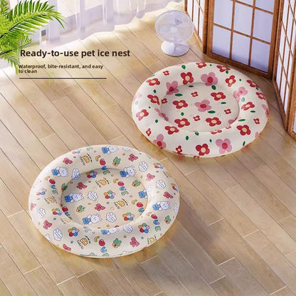 Summer Pet Cooling Mat Water Filled Ice Nest Bed for Large Cats Dogs