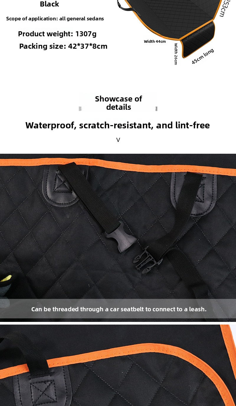 Pet Supplies Foldable Waterproof Anti-fouling Car Mat for Rear Seat Use