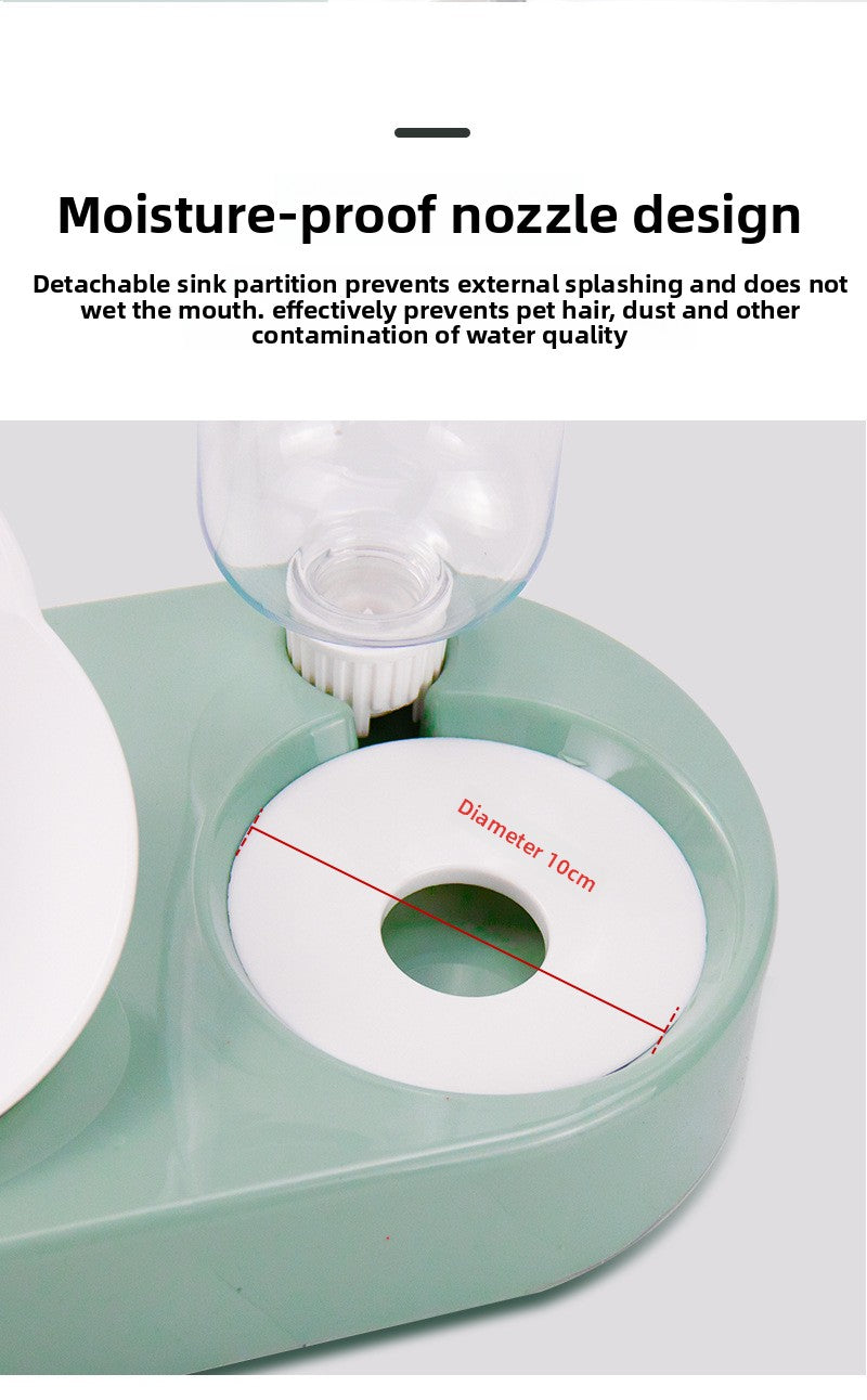 Slanted Neck Protection Automatic Water Refill Pet Bowl for Cats