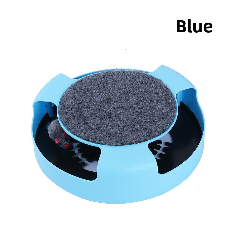 Cat Turntable Puzzle Play Plate Featuring Shadowless Mouse Toy