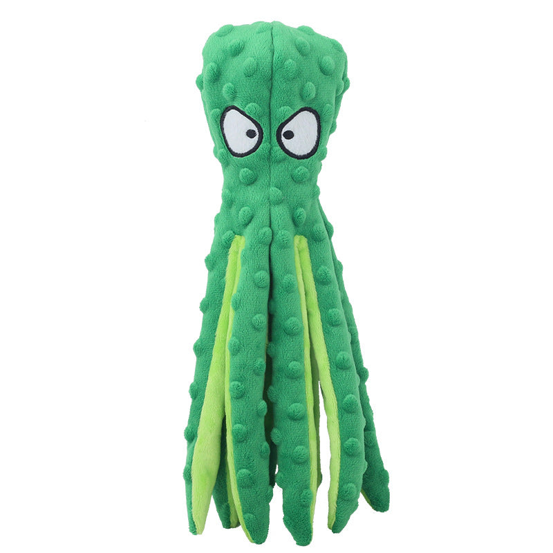Soft Octopus Plush Toy for Dogs and Cats Durable Chew Resistant Pet Toy with Squeaker Interactive Playtime Fun for Puppies and Kittens