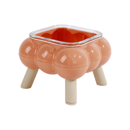 Pipitao Cat Bowl Bubble Glass Design Four Legged High Foot Easy to Clean Pet Feeder