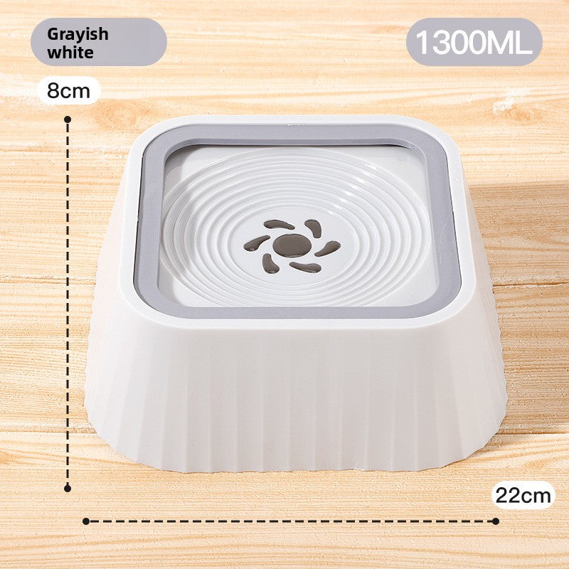 Dog Cat Water Bowl with Non Wet Mouth Floating Basin Buoyancy Neck Protection