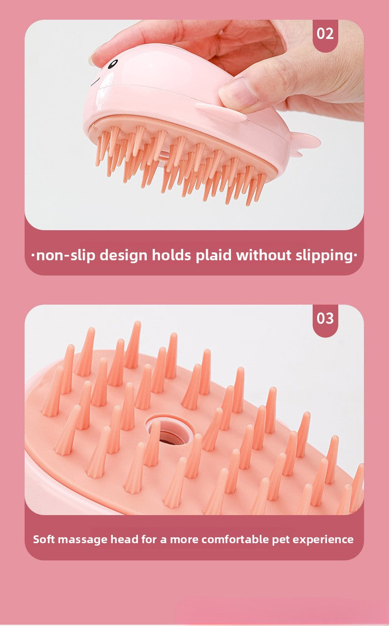 Pet Bath Spray Comb Cat Dog Electric Hair Removal Comb One-Key Anti-Flying Hair Dolphin Massage Brush Rechargeable